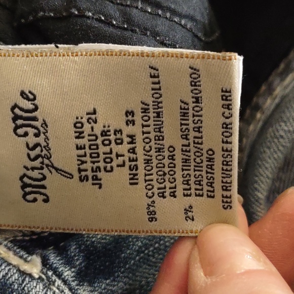 Miss Me Boy Cut Slightly distressed jeans size 27 - Picture 12 of 14